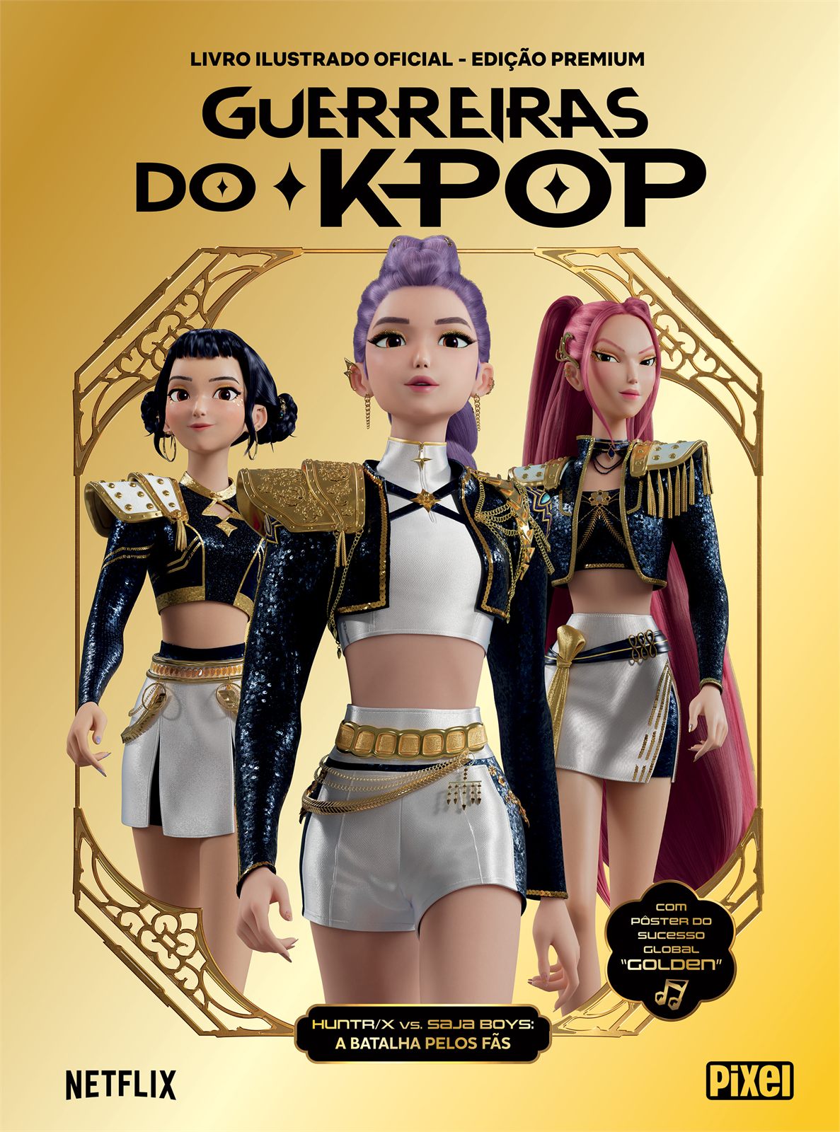 Capa de Livro Ilustrado Oficial Guerreiras do K-Pop – Edição Premium
