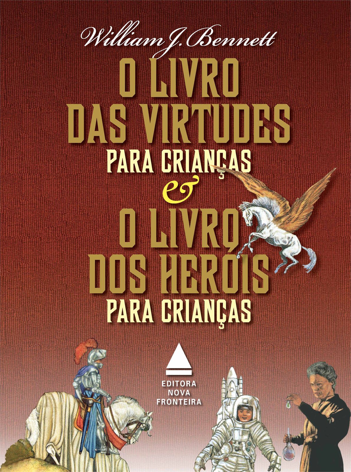 Capa de Box O livro das virtudes para crianças e O livro dos heróis para crianças