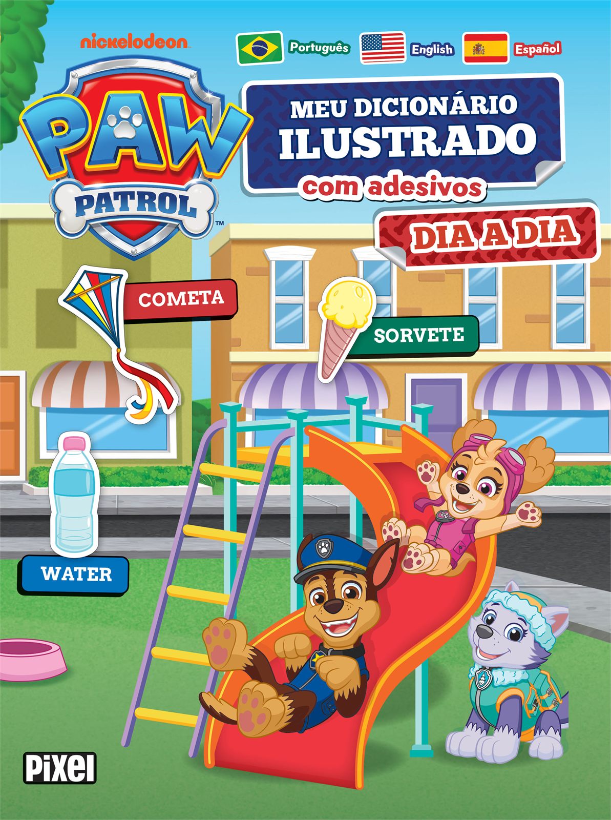 Capa de Patrulha canina – Meu primeiro dicionário de adesivos: Dia-a-dia