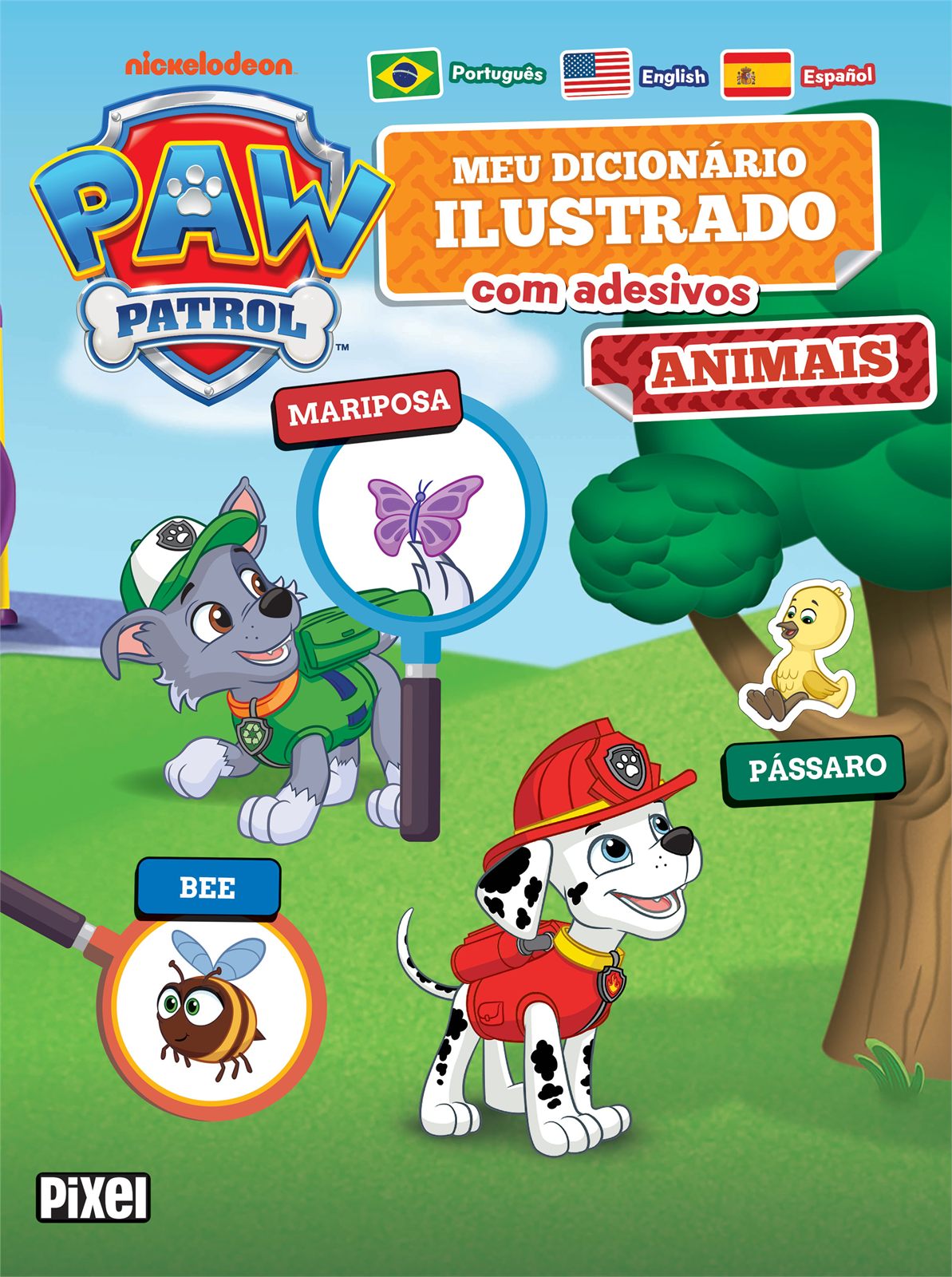 Capa de Patrulha canina – Meu primeiro dicionário de adesivos: Animais