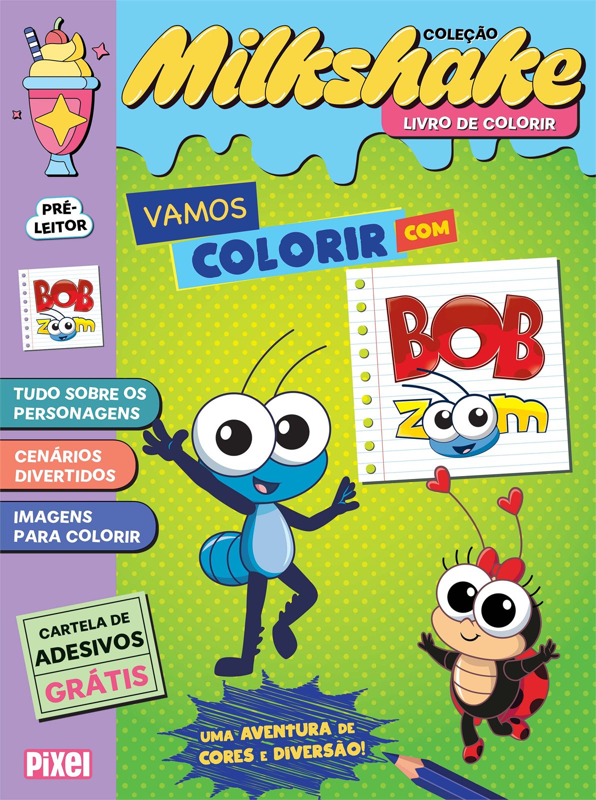 Capa de Vamos colorir com a Turma do Bob Zoom! – Coleção Milkshake