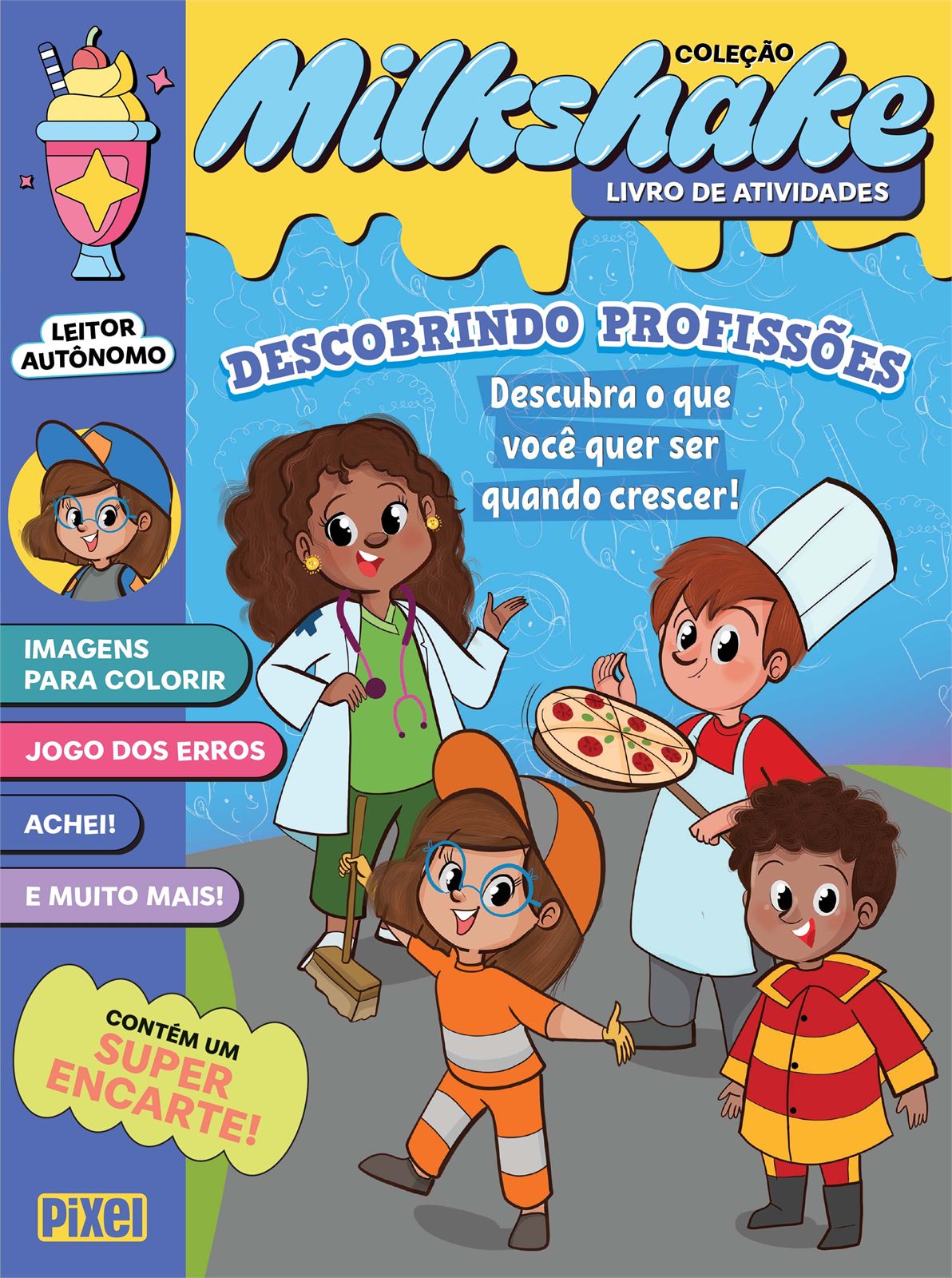 Capa de O guia de profissões – Coleção Milkshake