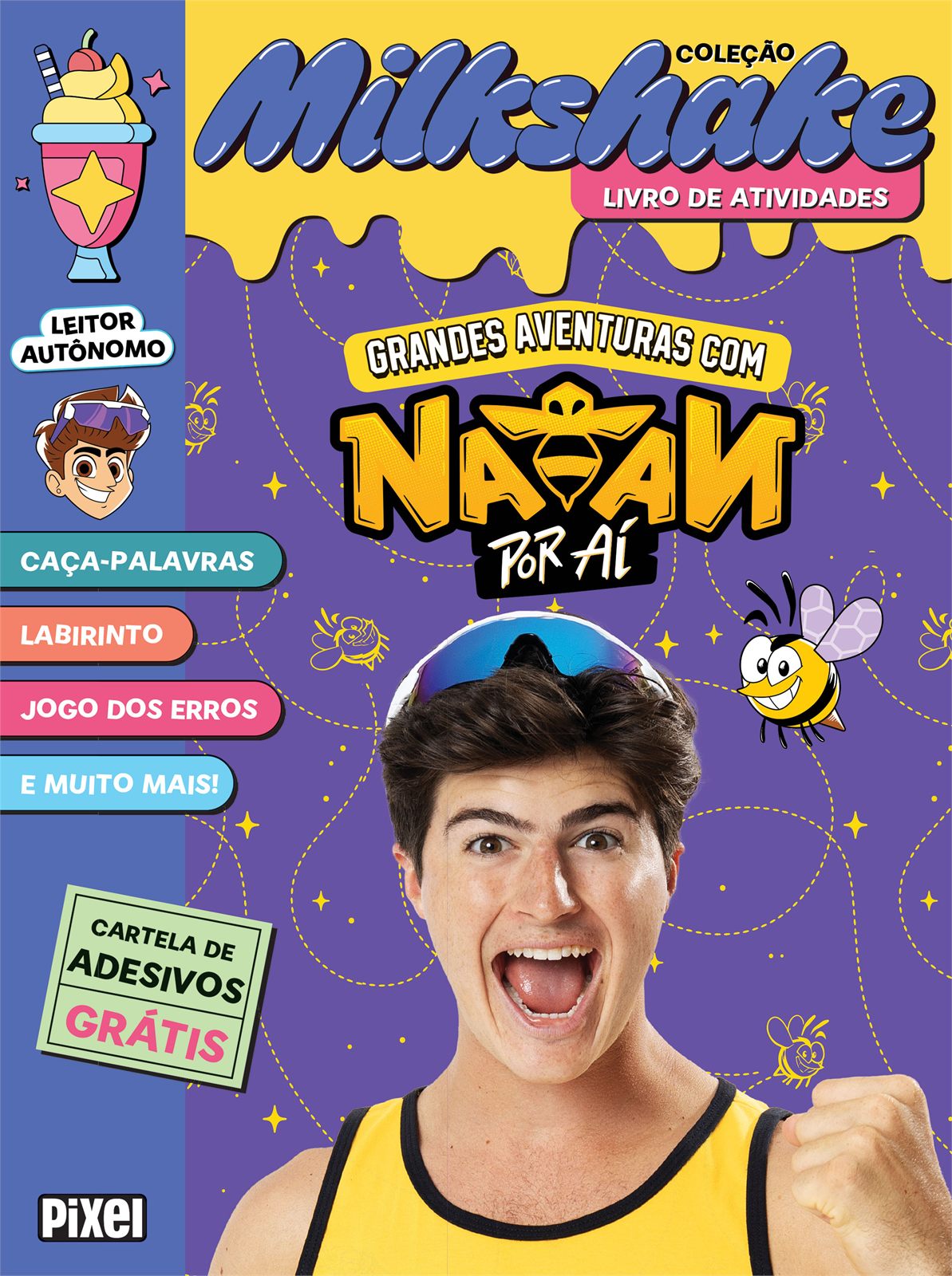 Capa de Grandes aventuras com Natan por Aí – Coleção Milkshake