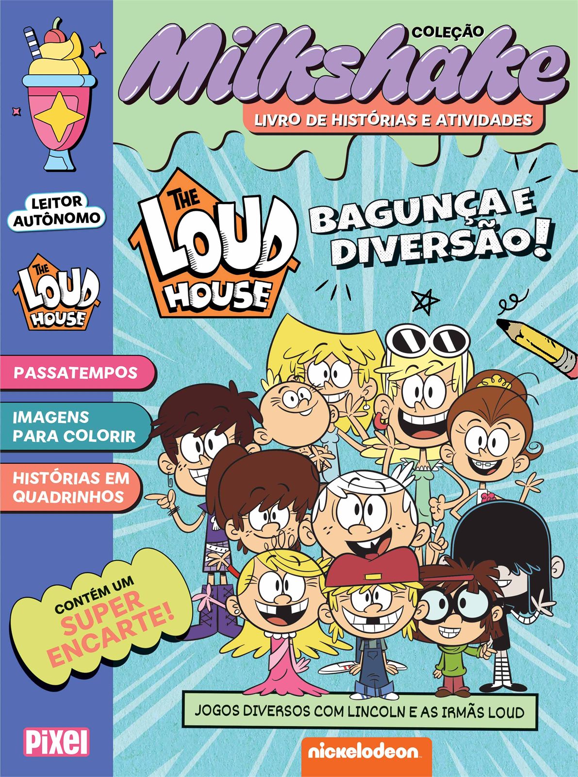 Capa de The Loud House: bagunça e diversão! – Coleção Milkshake