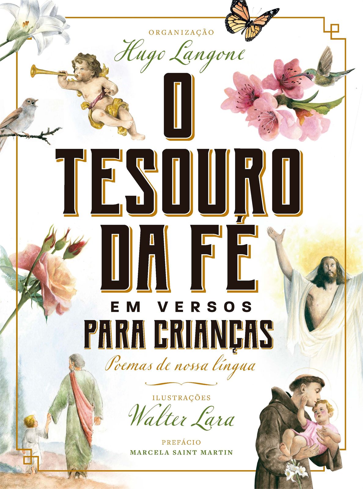 Capa de O tesouro de fé em versos para as crianças