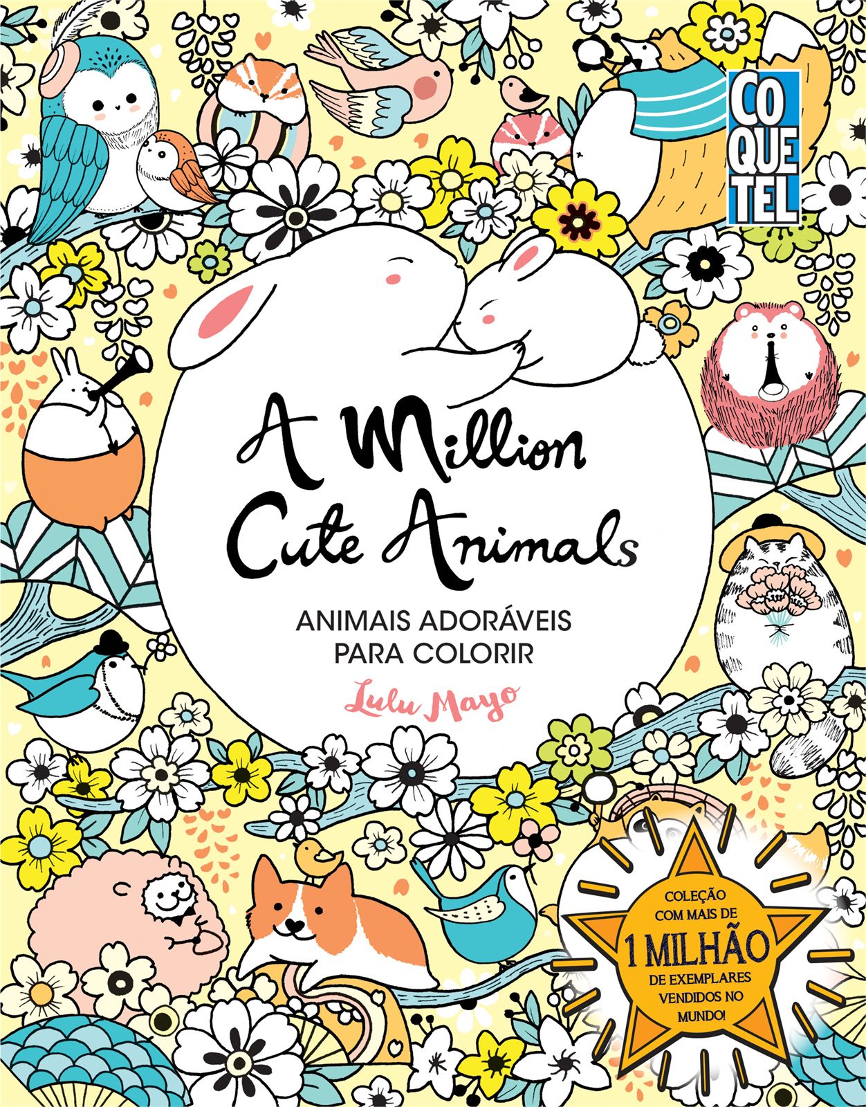 Capa de A Million Cute Animals: Animais Adoráveis para Colorir