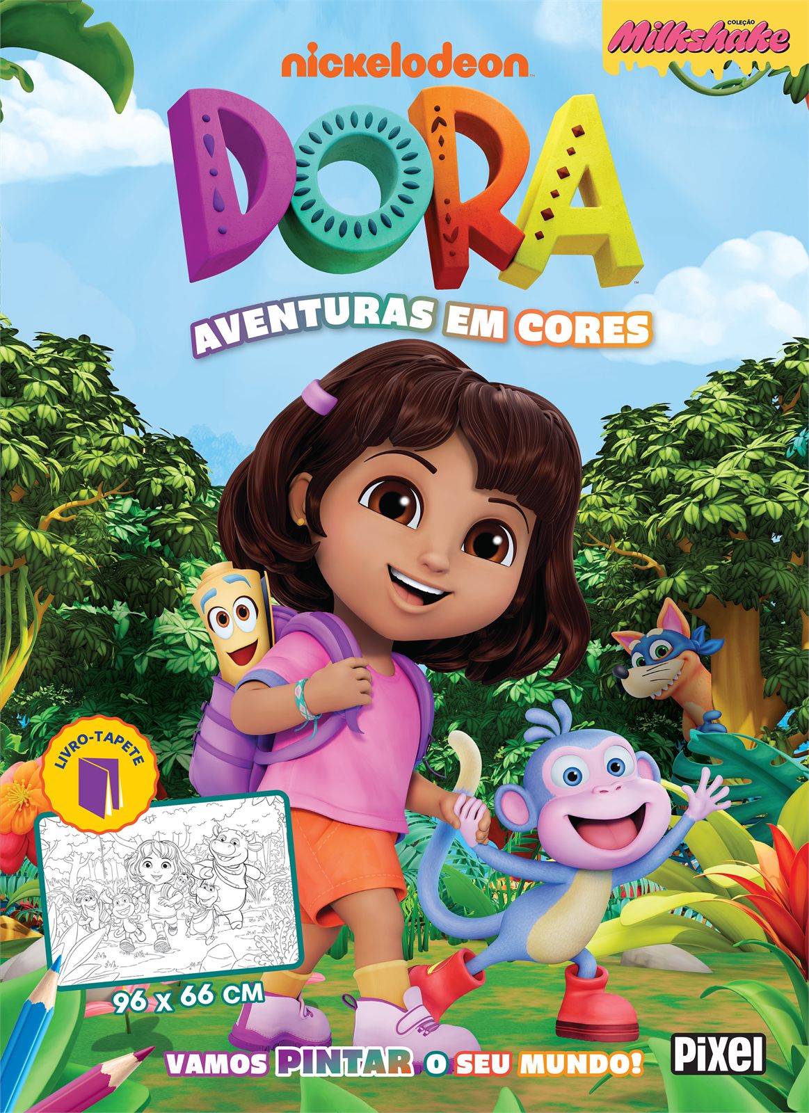 Capa de Livro-tapete Dora, a aventureira